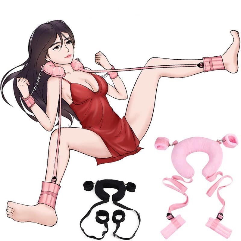 Bộ bạo dâm khóa tay chân có gối kê đầu êm ái 2