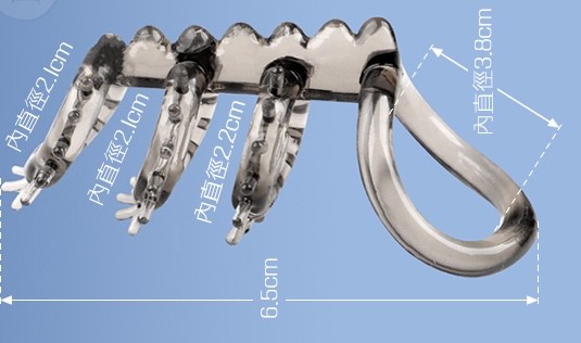 Vòng đeo dương vật gai mềm có quai bừu 7