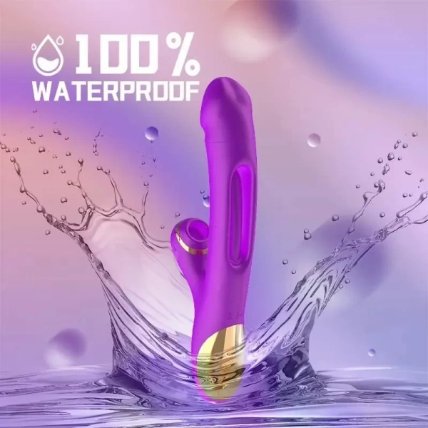 Dương vật 3 trong 1 rung hút đá lưỡi độc đáo 4