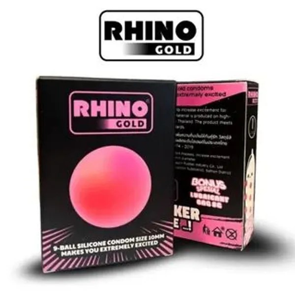 Bao cao su 9 bi Rhino kèm 1 gói gel bôi trơn 2
