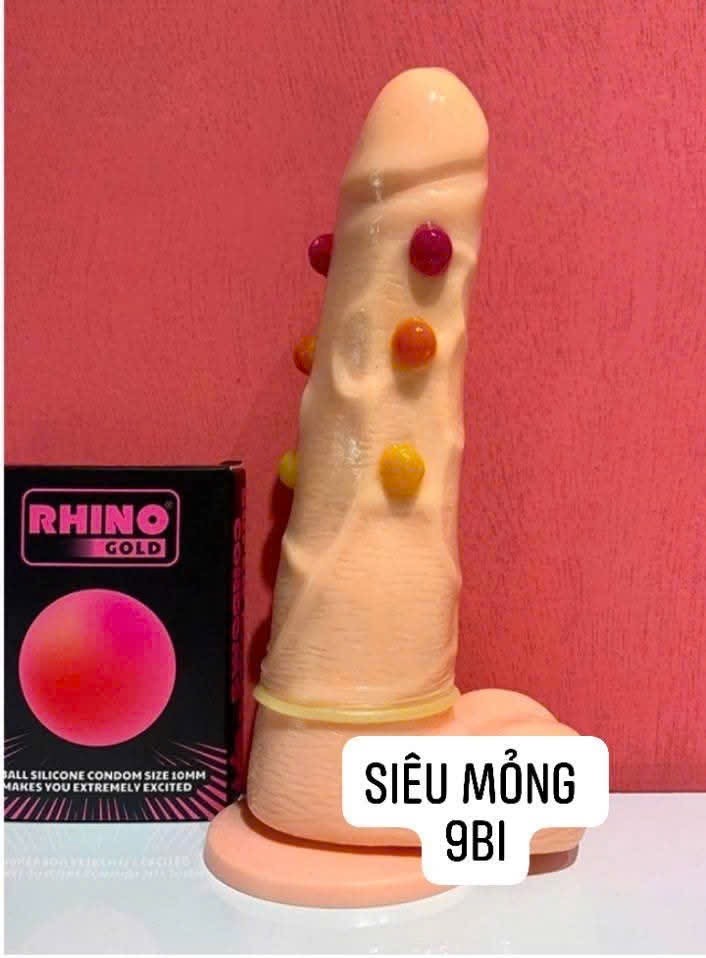 Bao cao su 9 bi Rhino kèm 1 gói gel bôi trơn 3