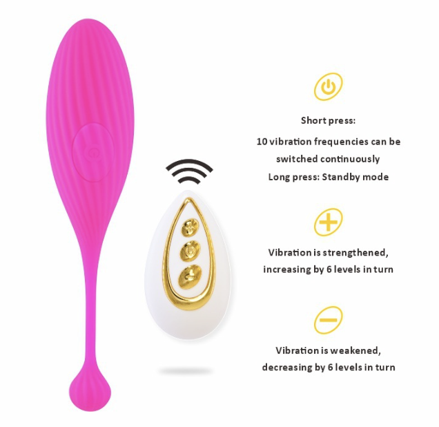 Trứng tình yêu nòng nọc rung mạnh mẽ có điều khiển 2