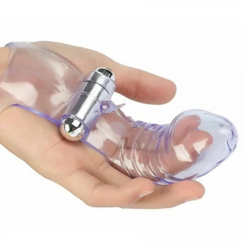 Bao silicone có rung đeo ngón tay kích thích vùng kín