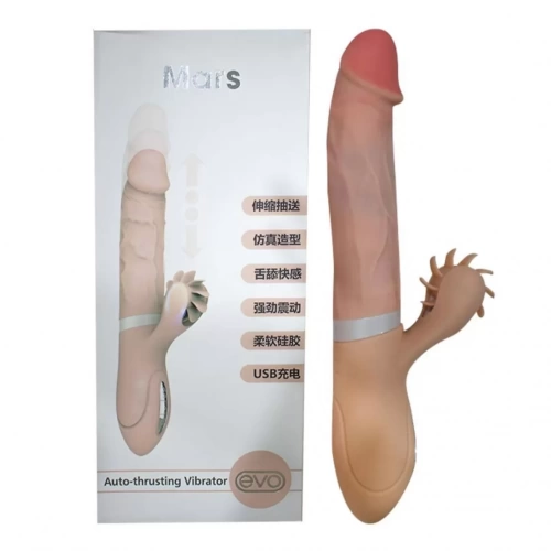 Dương vật giả đa năng Mars Evo rung thụt liếm