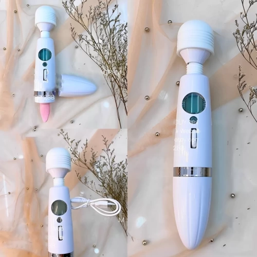 Chày rung lưỡi liếm massa điểm G 2 đầu ngụy trang sang trọng tinh tế