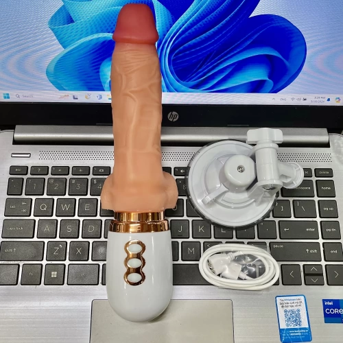 Dương vật giả đa năng hít tường rung thụt nhiều chế độ phát nhiệt