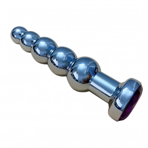 Dụng cụ kích thích hậu môn Inox chân dế pha lê