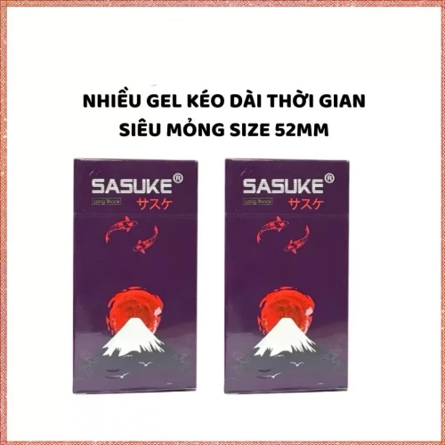 Bao cao su Sasuke Long Shock Tím siêu mỏng