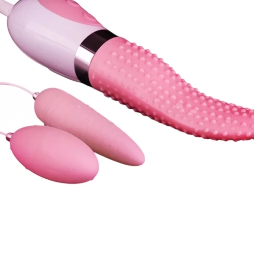 Lưỡi liếm massa âm đạo kèm 2 trứng rung siêu kích thích