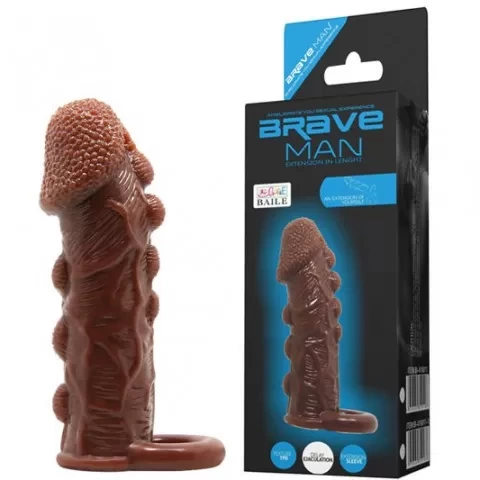 Bao cao su donzen bi Brave Man có quai đeo màu nâu và màu da